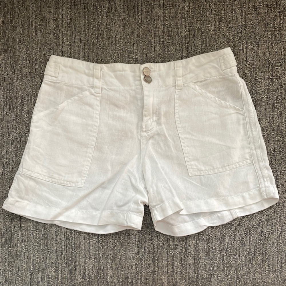 White Linen Shorts